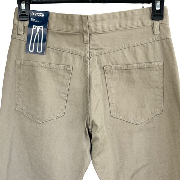 Divided by H&M SZ 28 Mens Slim Jeans Button-Fly Straight Leg Pockets Tan Beige - Picture 4 of 8